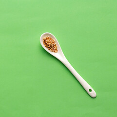 Organic amaranth seeds in the spoon - Amaranthus.