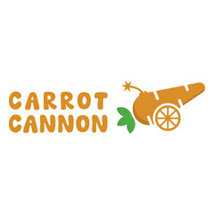 carrot cannon minimalist logo design