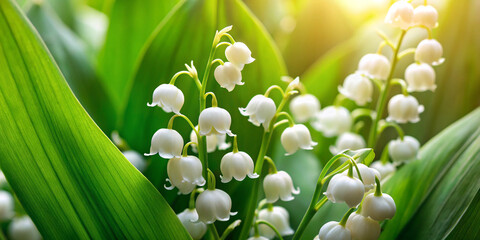 Lily of the valley in full depth of field