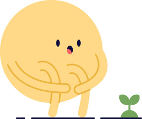 Abstract Character Spring Illustration