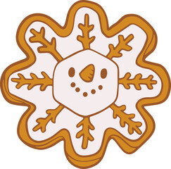  cookies, Christmas, cute snacks, cartoon illustrations