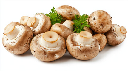 champignons on a white background , mushrooms isolated 