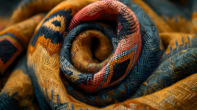 Abstract Colorful Fabric Texture Closeup Photography