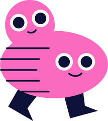 Abstract Funny Cartoon Character