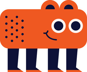 Abstract Funny Cartoon Character