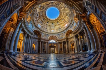 Obraz premium Pantheon transaction center inside the Pantheon in Rome, Italy.
