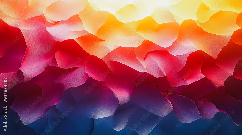 Poster a colorful, abstract painting with a lot of different colors and shapes. the painting has a lot of t