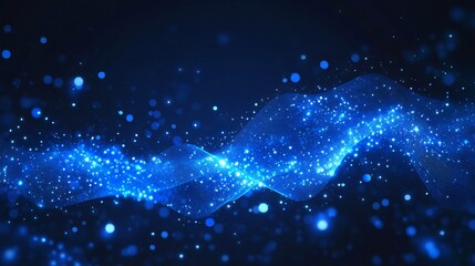 Abstract mash line and point battery on drak blue background with an inscription. Energy starry sky or space, consisting of stars and the universe. Vector business illustration