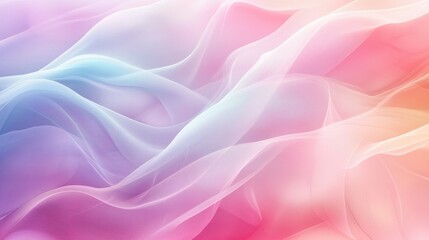 Obraz premium Soft, flowing lines in pastel colors, creating a gentle abstract background.