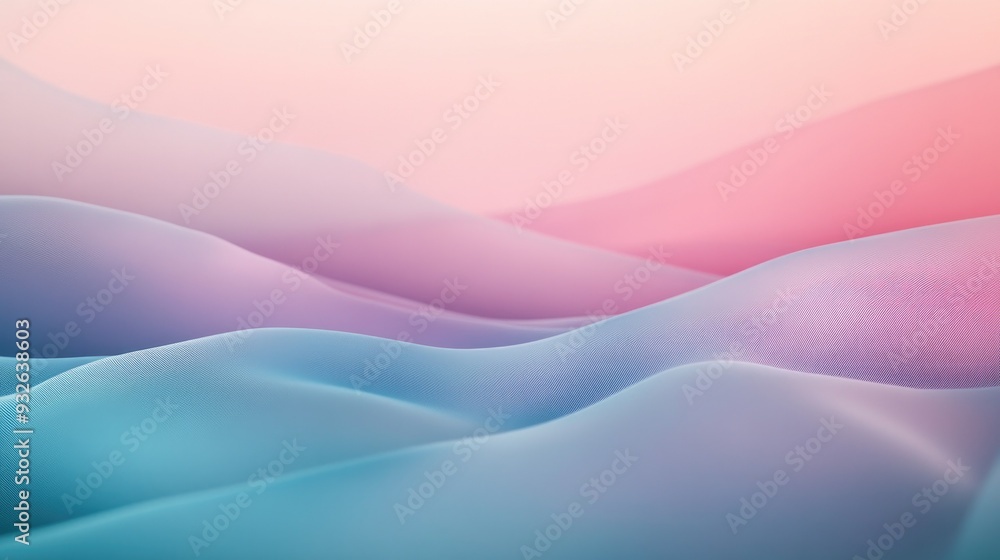 Aufkleber soft, pastel gradients blending seamlessly into each other, creating a serene abstract background.