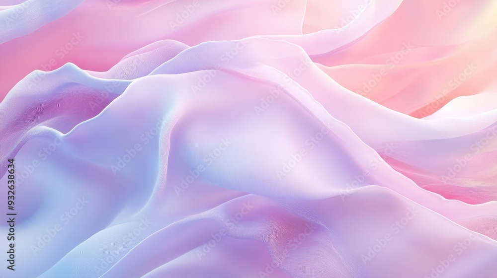 Poster soft, pastel gradients blending seamlessly into each other, creating a serene abstract background.