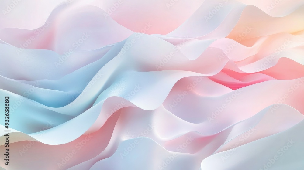 Aufkleber soft, pastel gradients blending seamlessly into each other, creating a serene abstract background.