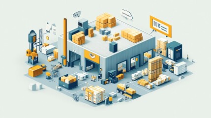 Obraz premium Efficient Supply Chain Management Strategy Presentation Slide for Businesses