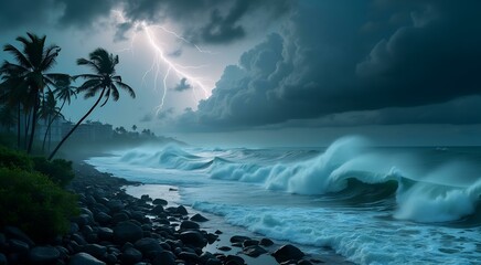storm over the ocean