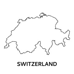 switzerland outline map. Abstract design, vector illustration	