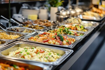 Fototapeta premium Self serve buffet showcasing cuisine