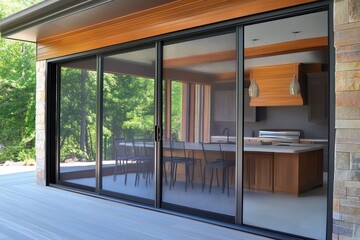 Sliding frame for mosquito net door