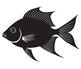 illustration of a fish silhouette vector