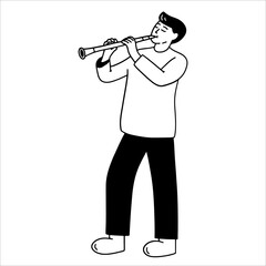 Man playing clarinet