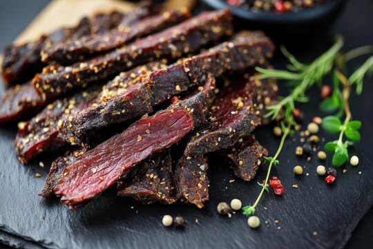 South African dried meat snack called biltong