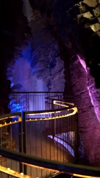 Vertical - Landscape on the spectacular Varone waterfalls