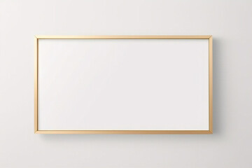 Obraz premium Imagen mínima de marco cuadrado blanco vacío simulada colgada sobre fondo de pared blanca con luz y sombra de ventana. aislar imagen 