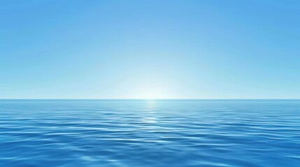 Obraz premium Calm ocean under a blue sky