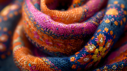Close-up Photography of Colorful Fabric - Textile Texture