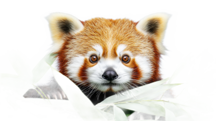 Curious Red Panda Cub with