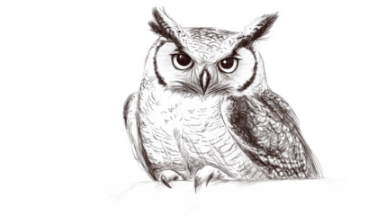 Majestic Owl with Intense Gaze