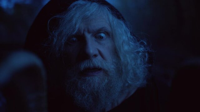 Bizzare old man in the forest