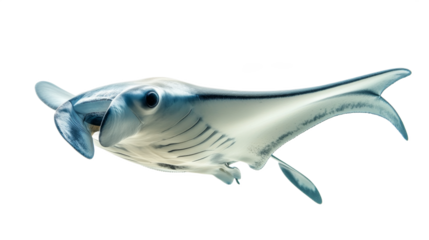 Manta Ray Swimming in the