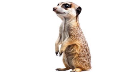 Curious Meerkat Standing on