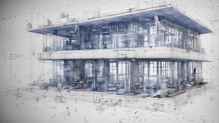 Fototapeta premium old house in the sky