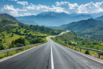 Naklejka premium Mountain highway transportation