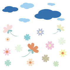 flower sky pastel