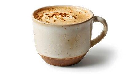 Obraz premium Cup of coffee latte isolated on white backgroud with clipping path. 