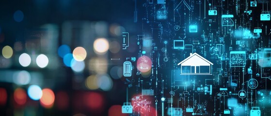 Fototapeta premium Arrangement of smart home tech, Generative AI