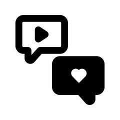 social media glyph icon