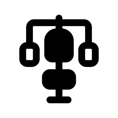 weightlifting glyph icon