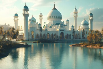 Naklejka premium the most beautiful mosque in the world.