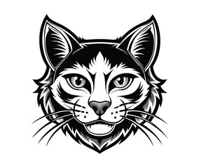 Head of a tiger vector 