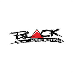 Black modified text with white background