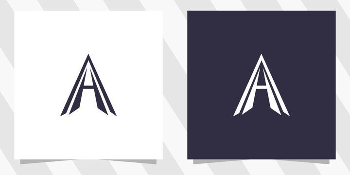 letter ah ha logo design vector
