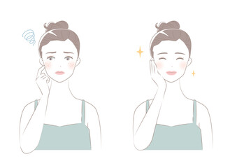 肌の悩みビフォーアフター 女性 B