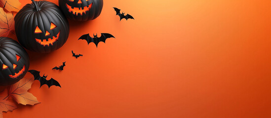 halloween pumpkin on Orange background
