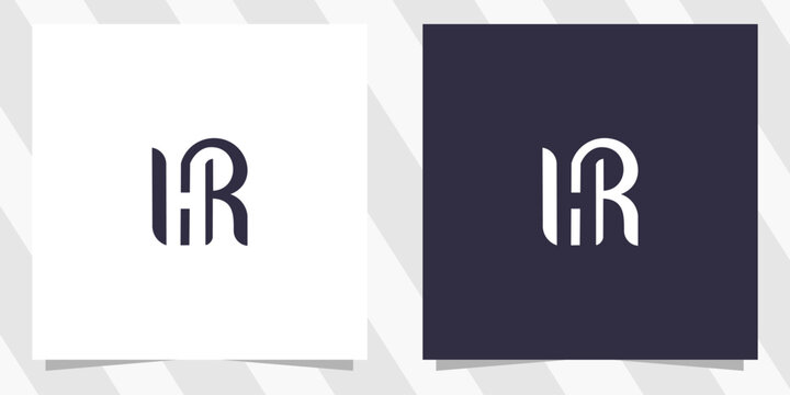 letter hr rh logo design vector