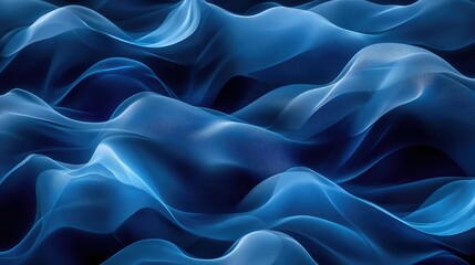 Obraz premium Digital visualization of an abstract wave pattern with smooth, repetitive movement, symbolizing perpetual motion in fluid dynamics.