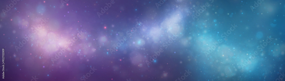 Poster Space background with starry glow of constellations. View of endless universe with star dust and shining stars. Realistic Infinite space with nebula.