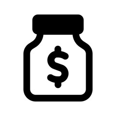 savings glyph icon